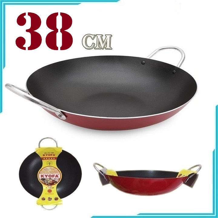 [Chảo Siêu To] Chảo Chống Dính 2 Quai Chất Lượng Cao Kích Thước 38CM - Chảo Hợp Kim Nhôm Chất Lượng Cao, Chống Dính và Khả Năng Chịu Nhiệt Cao