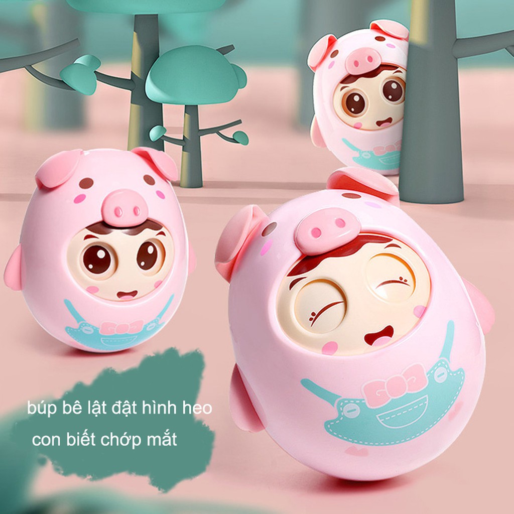 Lật Đật Chú Heo Chớp Mắt Có Chuông