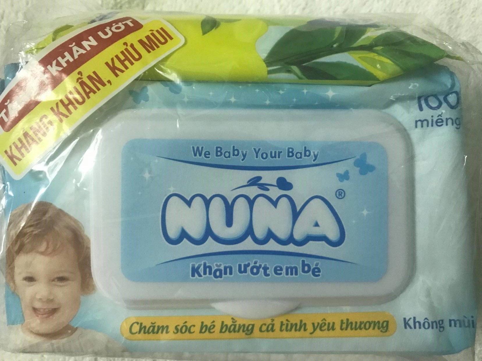 Khăn Ướt Em Bé Nuna 100 Miếng, Khăn Ướt Nuna
