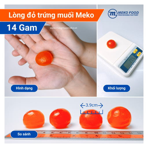 [ƯU ĐÃI] Lòng đỏ trứng vịt muối cỡ LỚN 14gram (50 trứng/túi hút chân không)