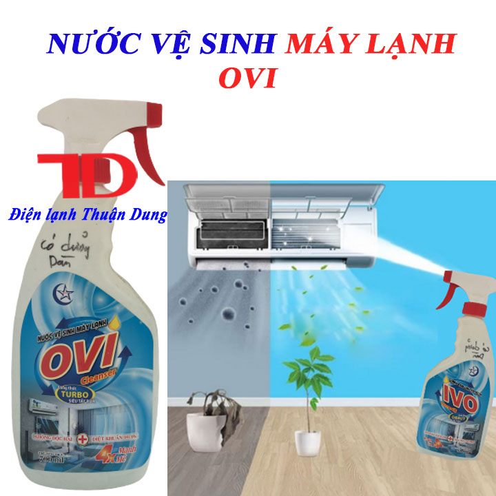 Nước vệ sinh máy lạnh OVI có dưỡng dàn - Điện lạnh Thuận Dung