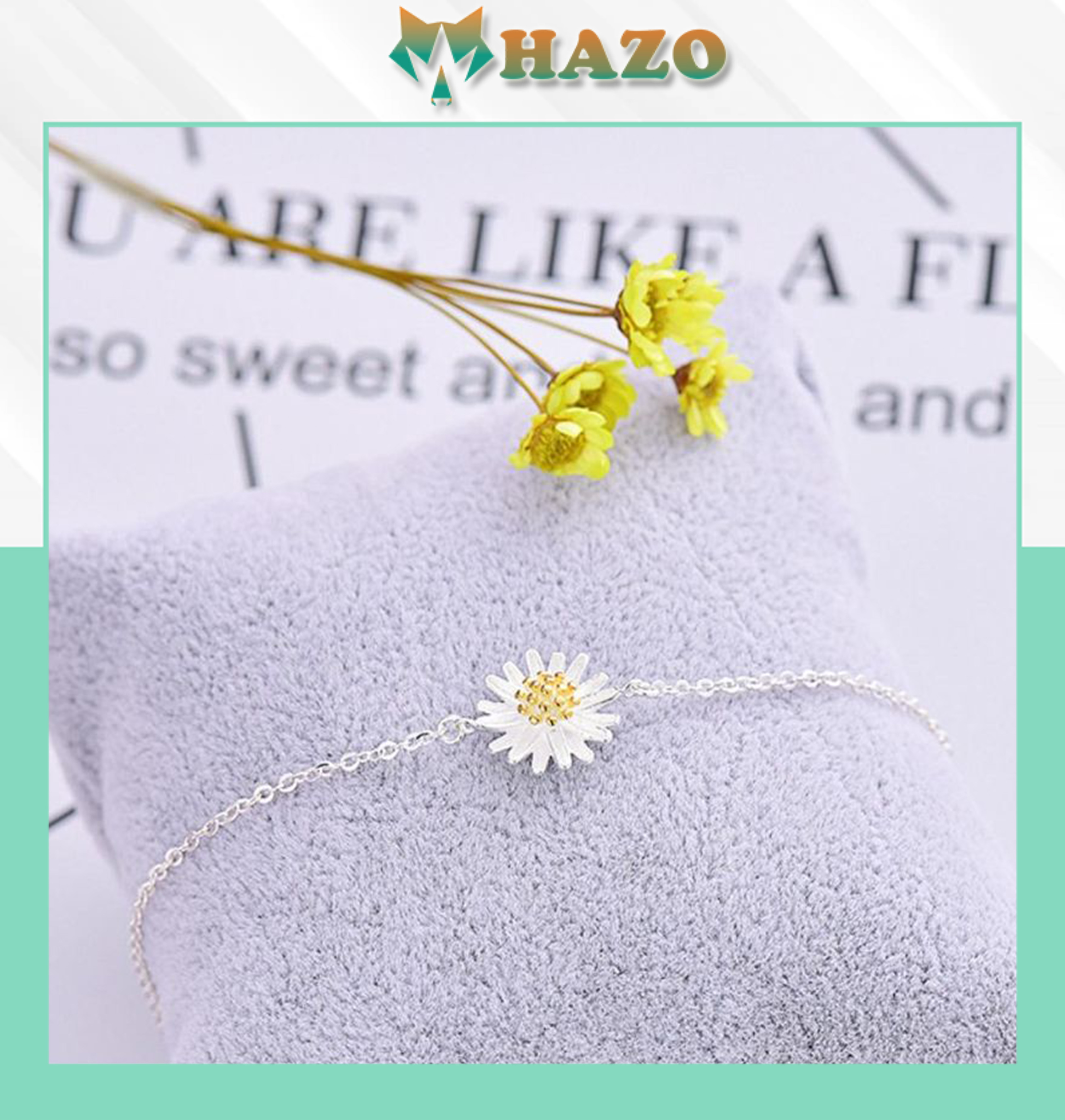 Vòng - Lắc Tay Bạc Thái Hoa Cúc Thời Trang Dự Tiệc Sang Chảnh - hazo