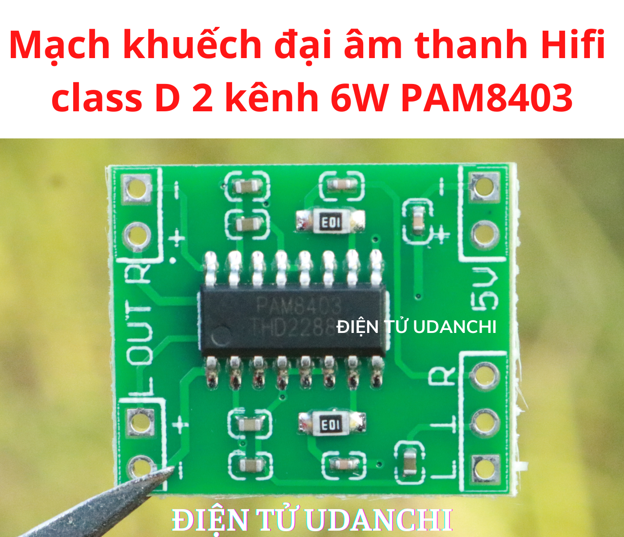 Mạch khuếch đại âm thanh hifi class d 2 kênh 6w pam8403