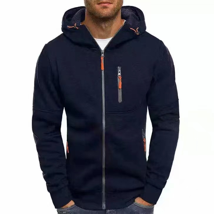 Áo hoodie giải trí ngoài trời bán chạy xuyên biên giới jacket áo khoác mùa thu lót lông áo khoác chạy bộ kéo dài tay thời trang