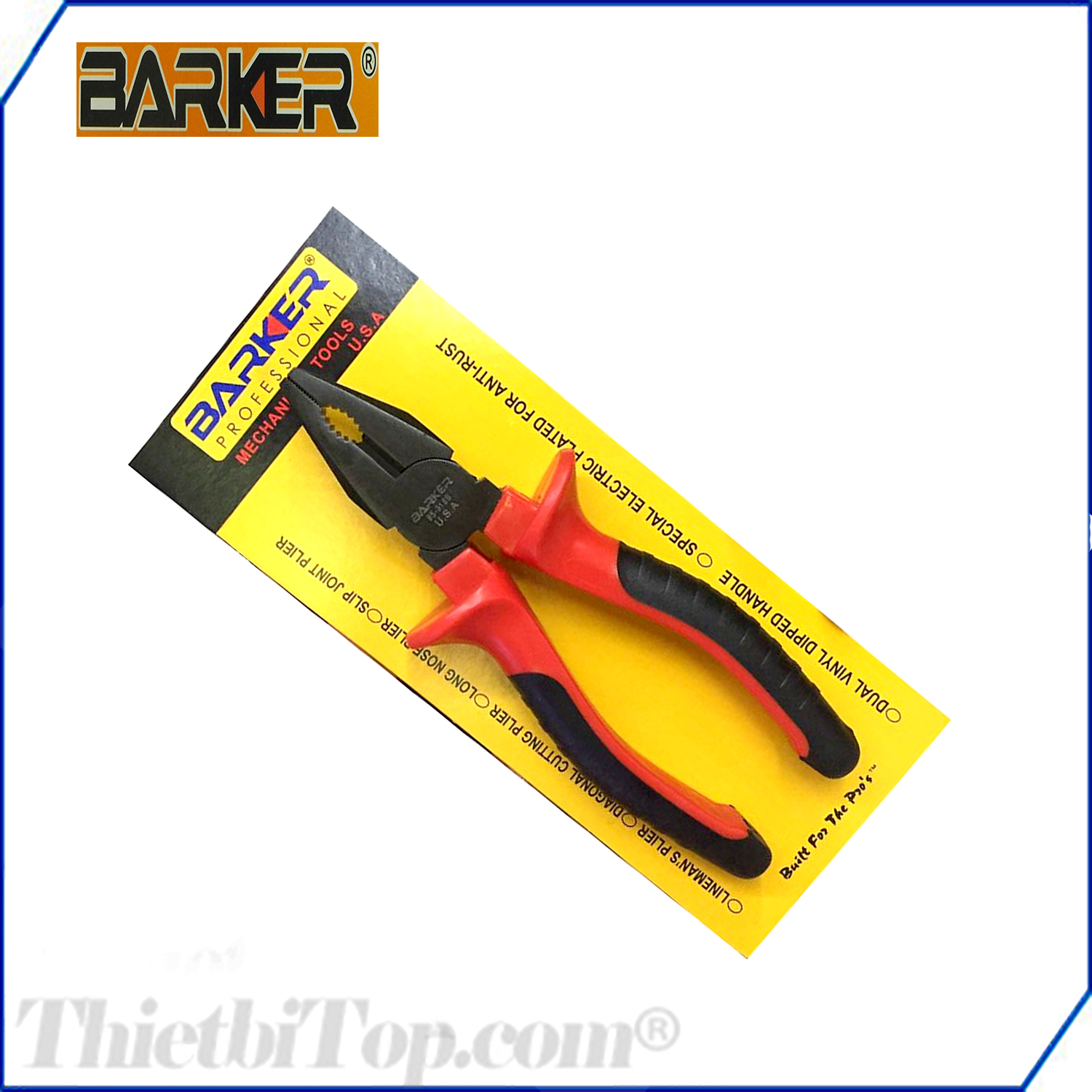 Kìm (kềm) điện 7 đen đỏ BARKER 38-132