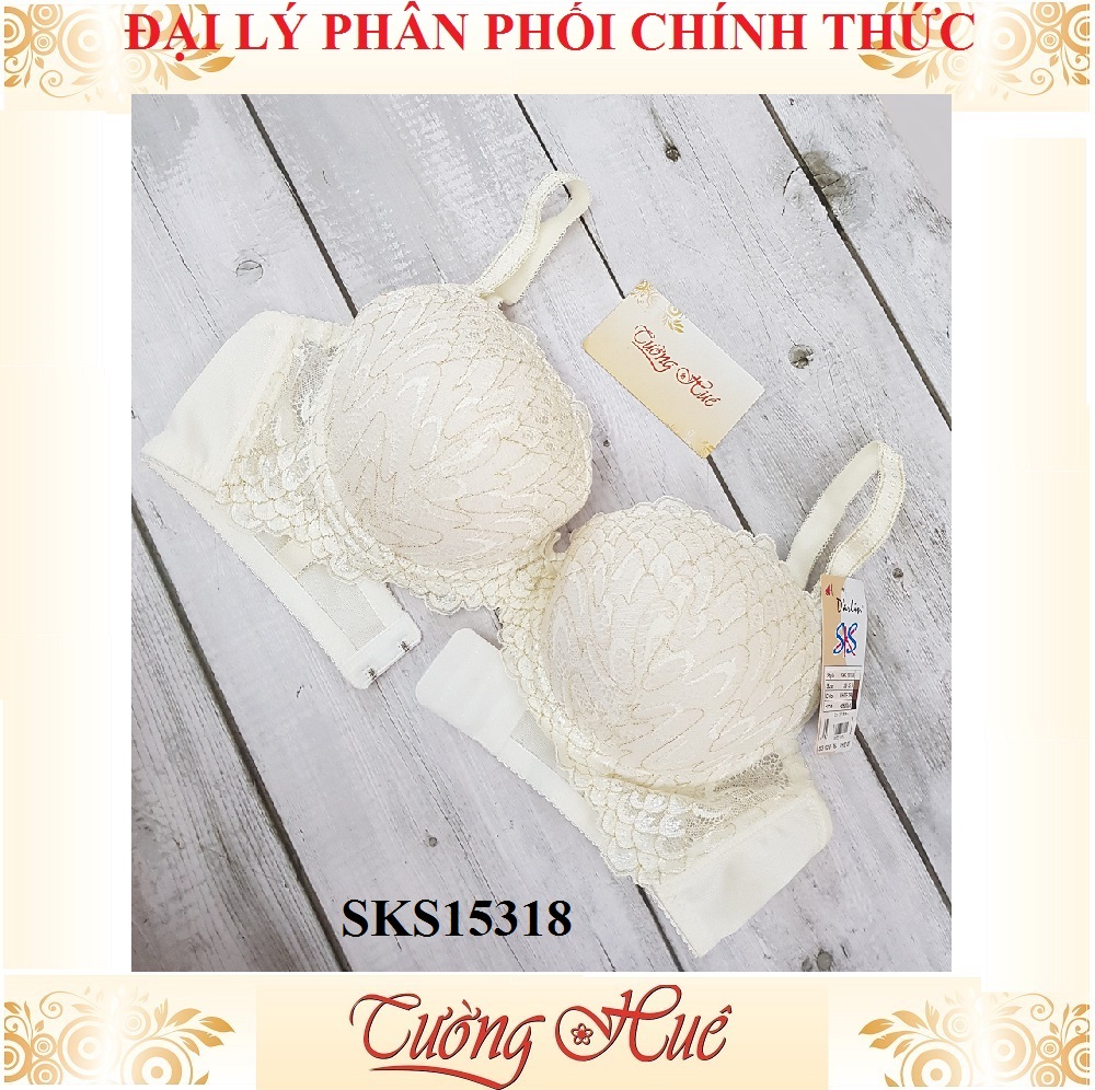 Áo lót nữ darlin sks 15318 áo ngực mút dầy nâng ren.