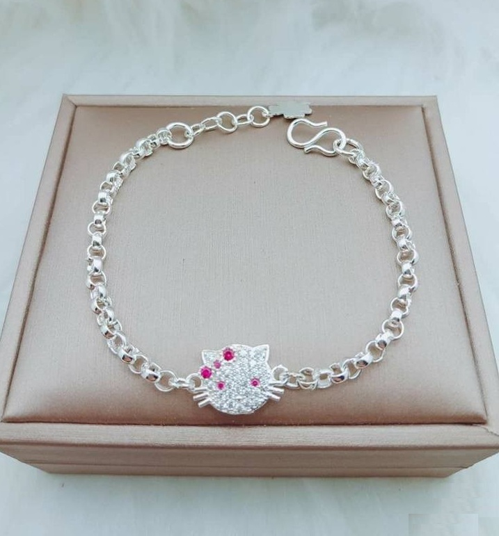 Lắc tay bạc Kitty cho bé