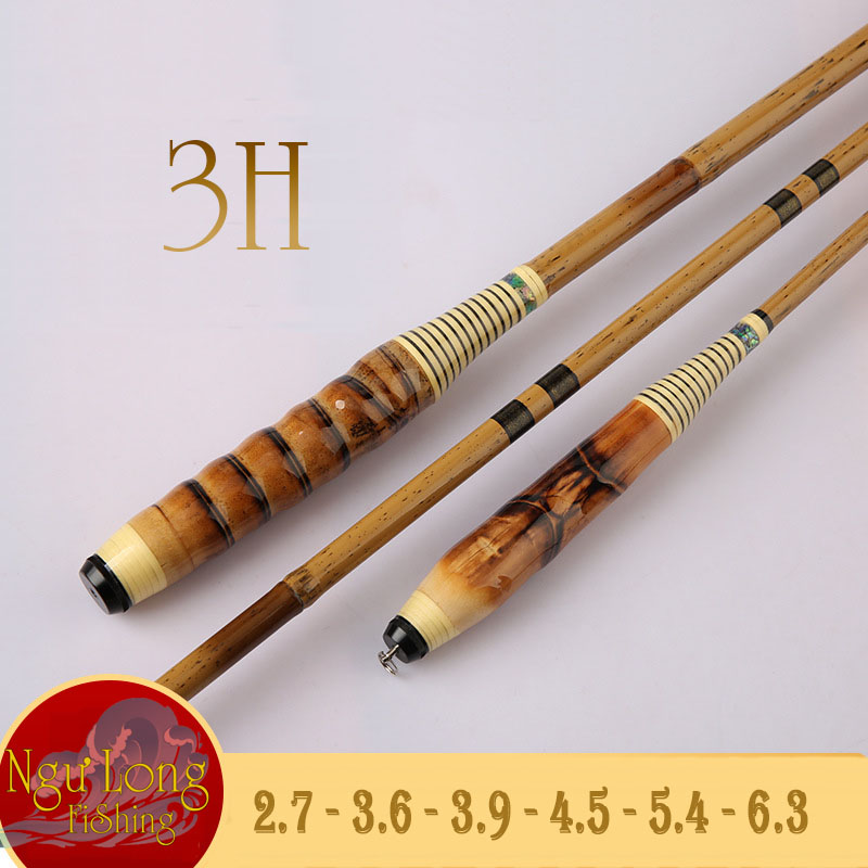 Cần câu tay carbon Uy Vũ độ cứng 3H siêu nhẹ, câu đơn câu đài CĐ-1 ( Ngu long )