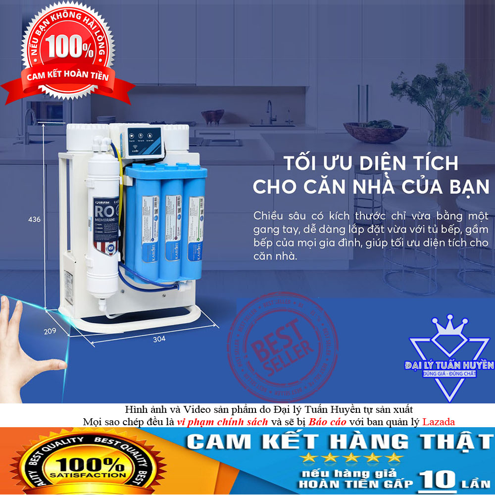 [Trả góp 0%][HÀNG CHÍNH HÃNG] MÁY LỌC NƯỚC KAROFI KAQ-U95