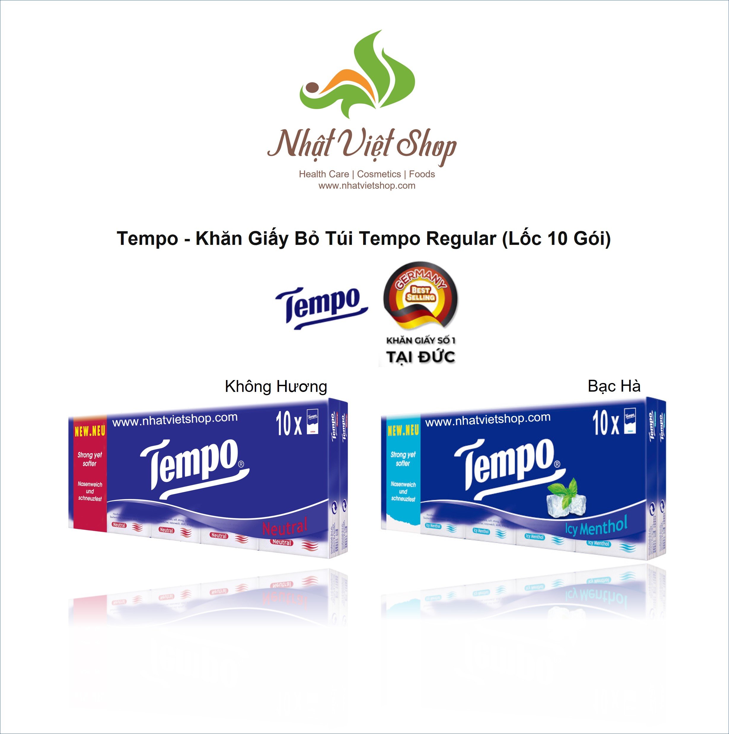 Combo 3 Lốc Khăn Giấy Bỏ Túi Tempo Regular Cao Cấp (10 gói)