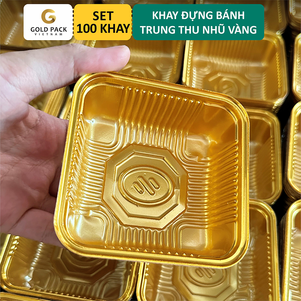 Khay Trung Thu Vàng - Set 100 Khay 150gr, 200gr [Gold Pack Viet Nam]