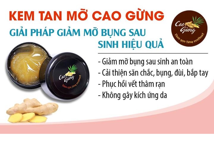 KEM TAN MỠ CAO GỪNG - Cao gừng cao tan mỡ