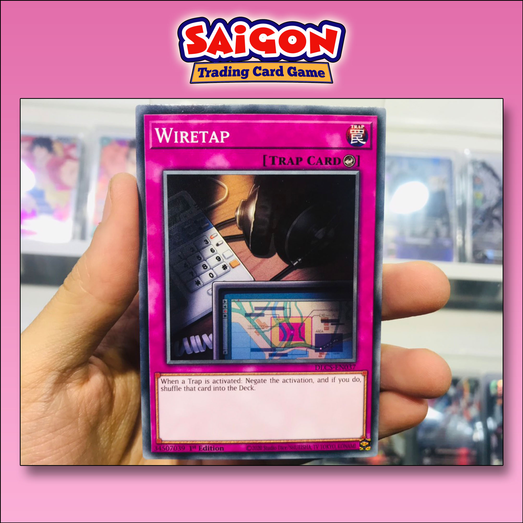 Thẻ bài yugioh mã dlcs-en037 - wiretap - common - 1st edition