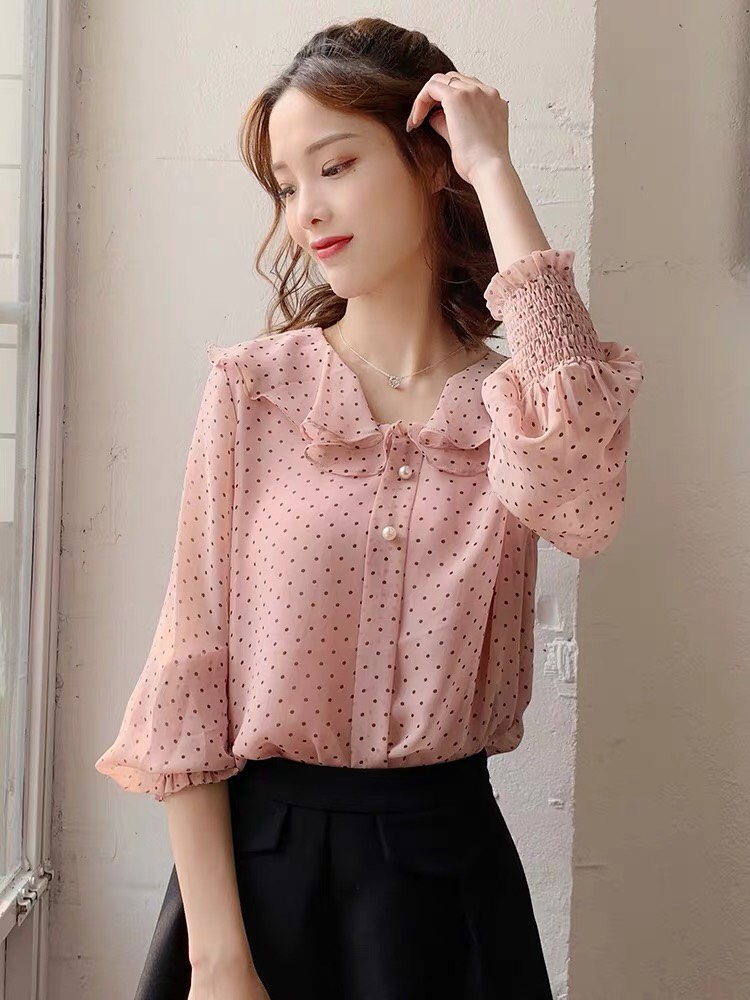 ÁO SƠ MI CHẤM BI CỔ TIM BEYEU1688 - BY6367