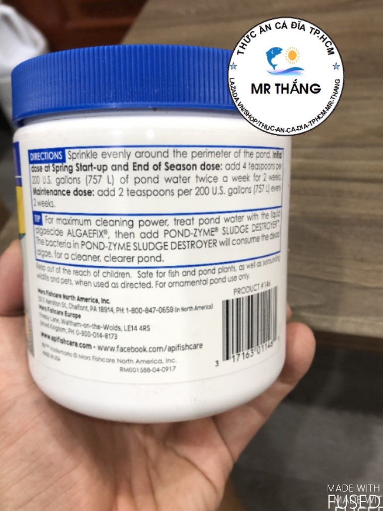 API Pond ZyME (100garm/hộp 272gram/454gram) - Vi s.inh phân giải mùn bã hữu cơ ao, hồ cá