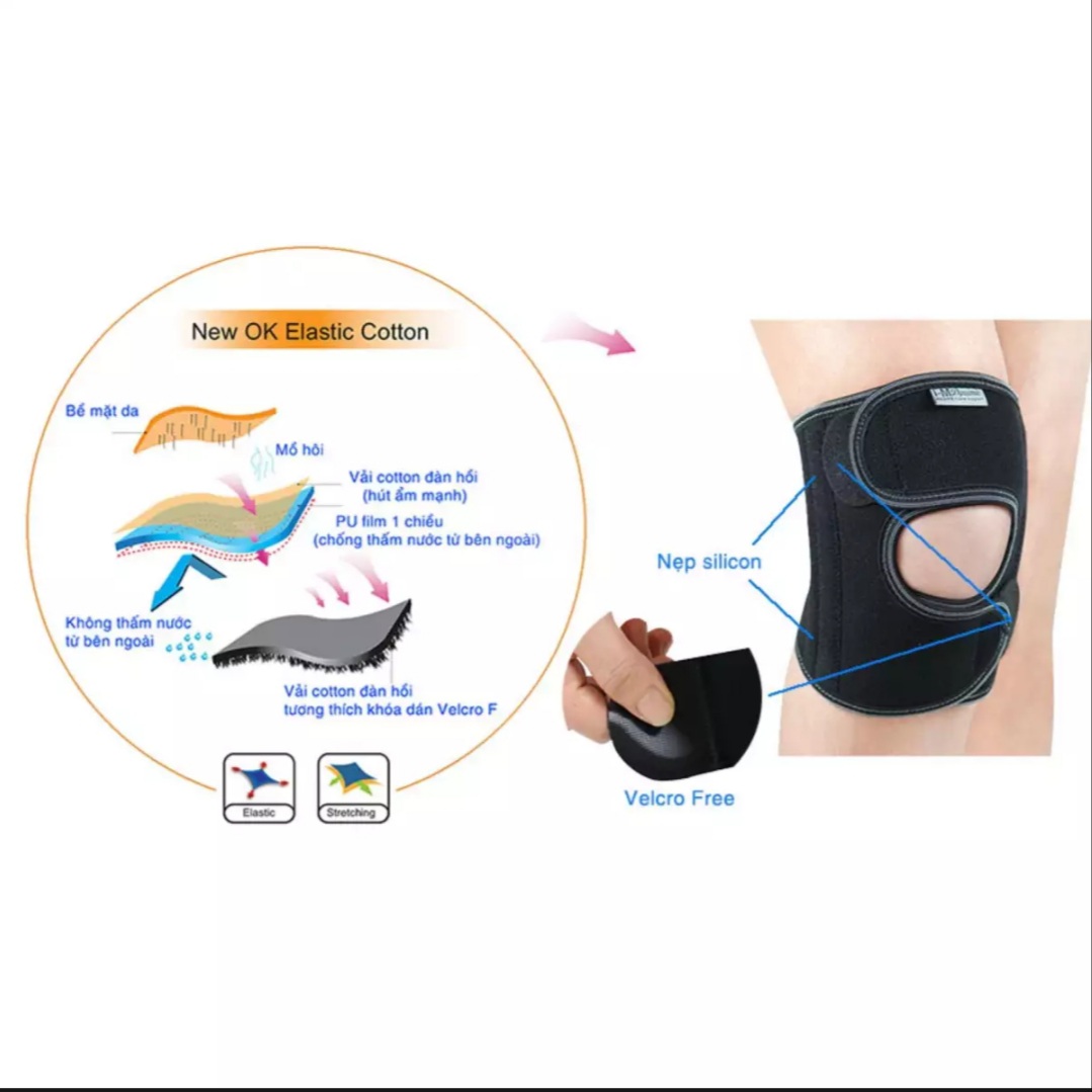 đai gối nẹp xoắn cao cấp