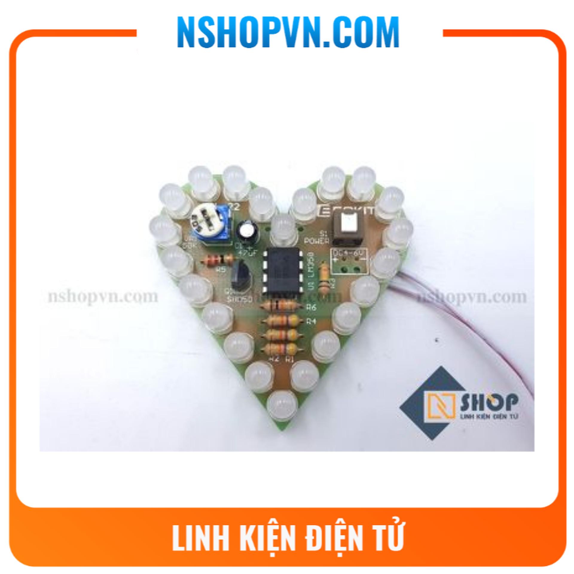 Mạch led trái tim tự ráp