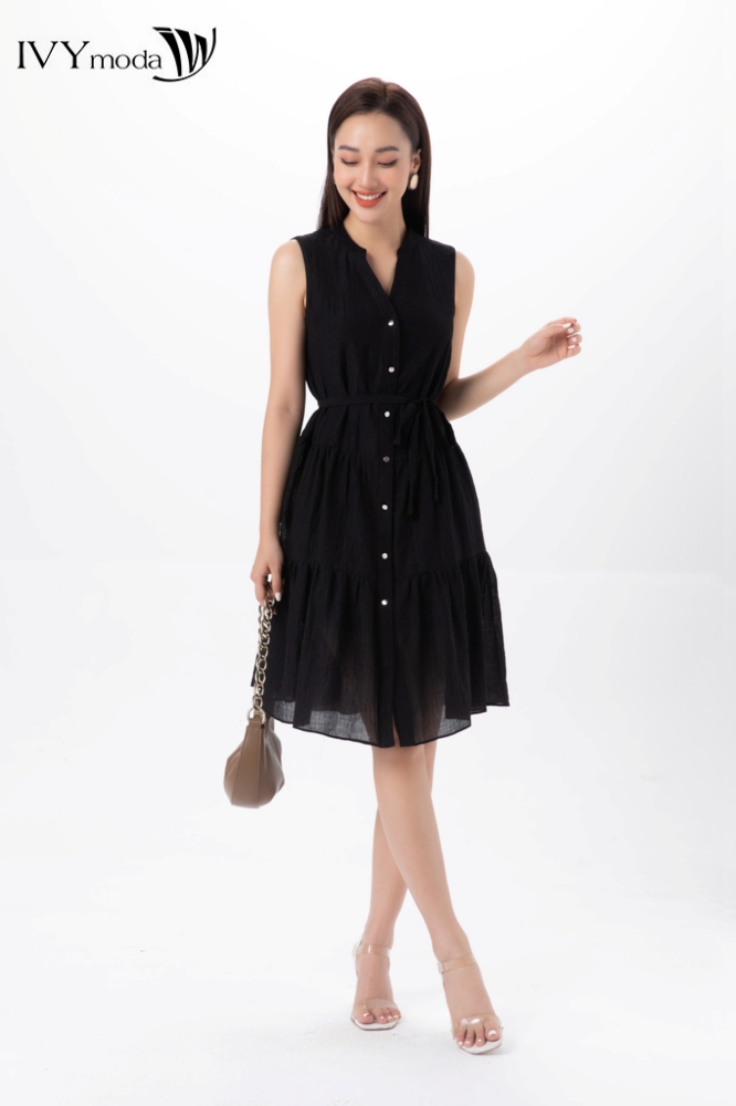 Đầm dạo phố nhấn eo IVY moda MS 41B8683