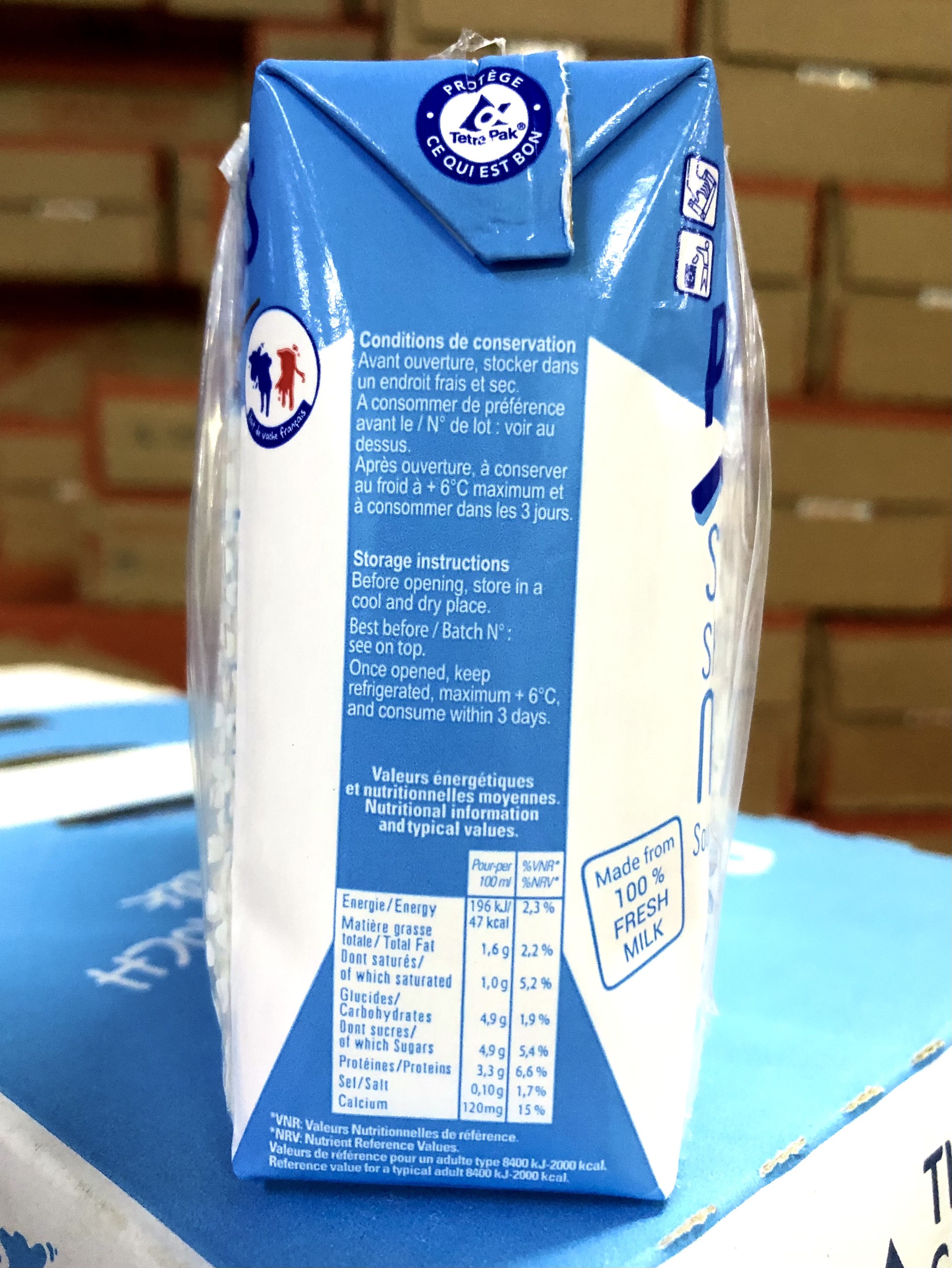 [Thùng 24 Hộp] Sữa Tươi Promess Ít Béo 200ml - Sữa Nhập Khẩu Pháp