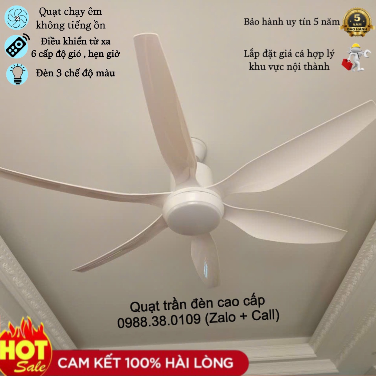 Quạt trần đèn, quạt trần 5 cánh kp508 , 6 cấp độ gió , điều khiển từ xa , hẹn giờ