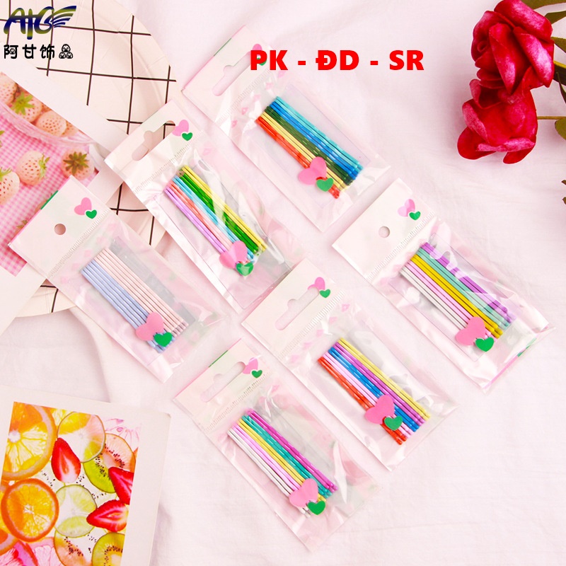 Bịch 10 Kẹp Tăm Nhiều Màu 6cm - Siêu Rẻ