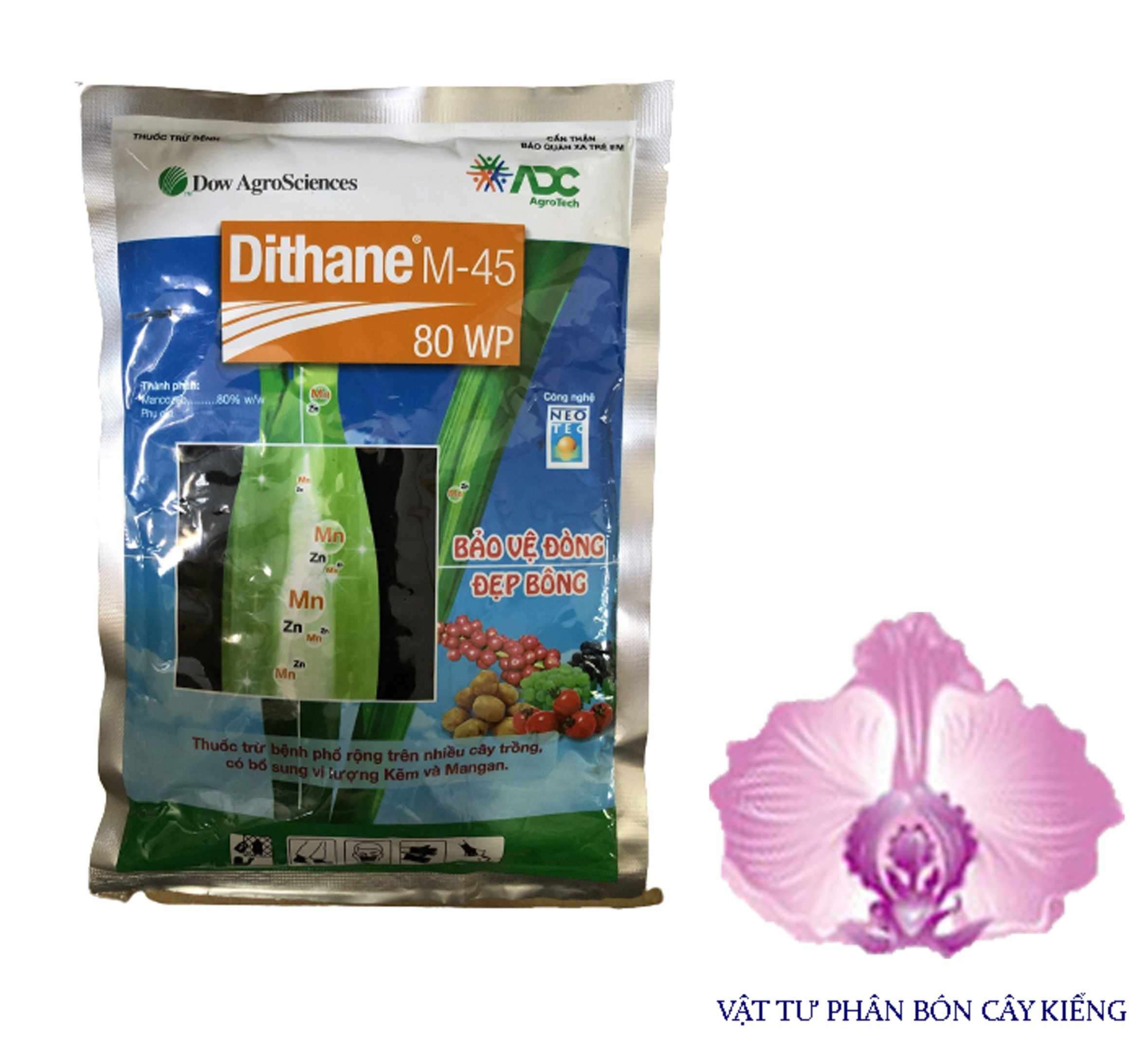 Thuốc trừ bệnh phổ rộng trên cây trồng dithane m-45 80wp - #162a# 250g