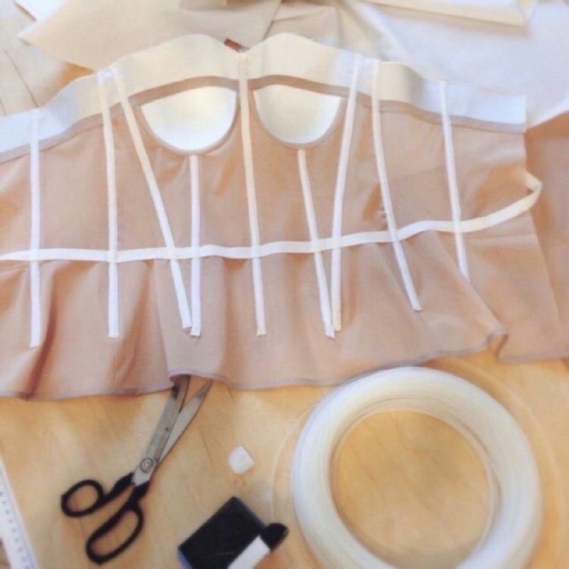 Gọng nhựa luồn bra, đồ lót, corset (mét)