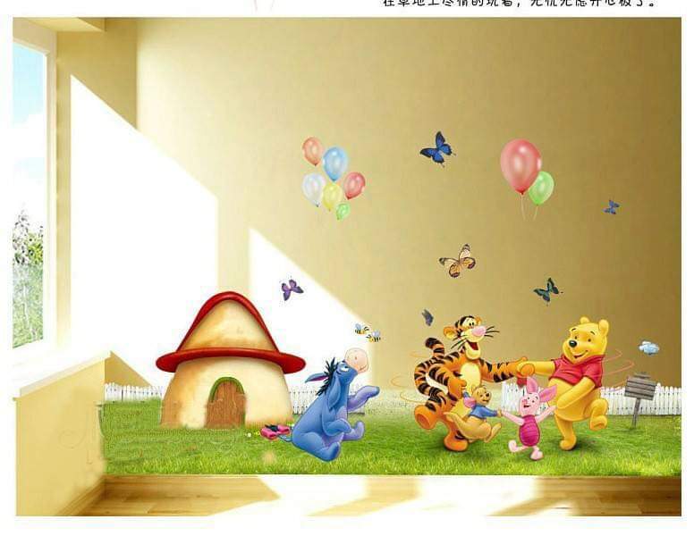 [HCM]DECAL DÁN TƯỜNG GẤU POOH CÙNG BẠN