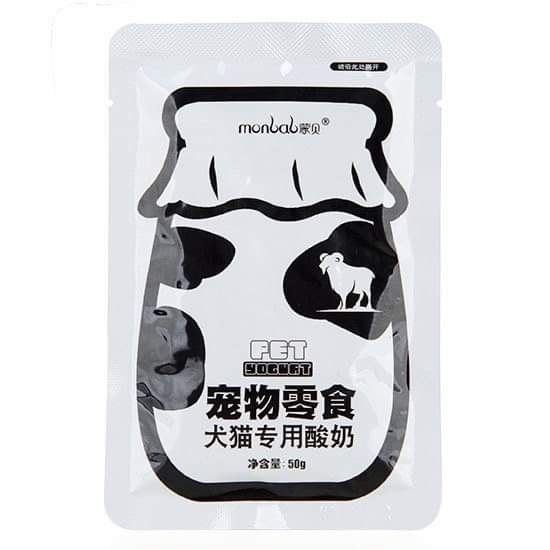 sữa chua dê monbab gói 50g cho chó mèo