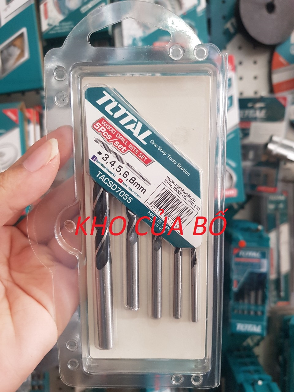 BỘ 5 MŨI KHOAN GỖ TOTAL TACSD7055