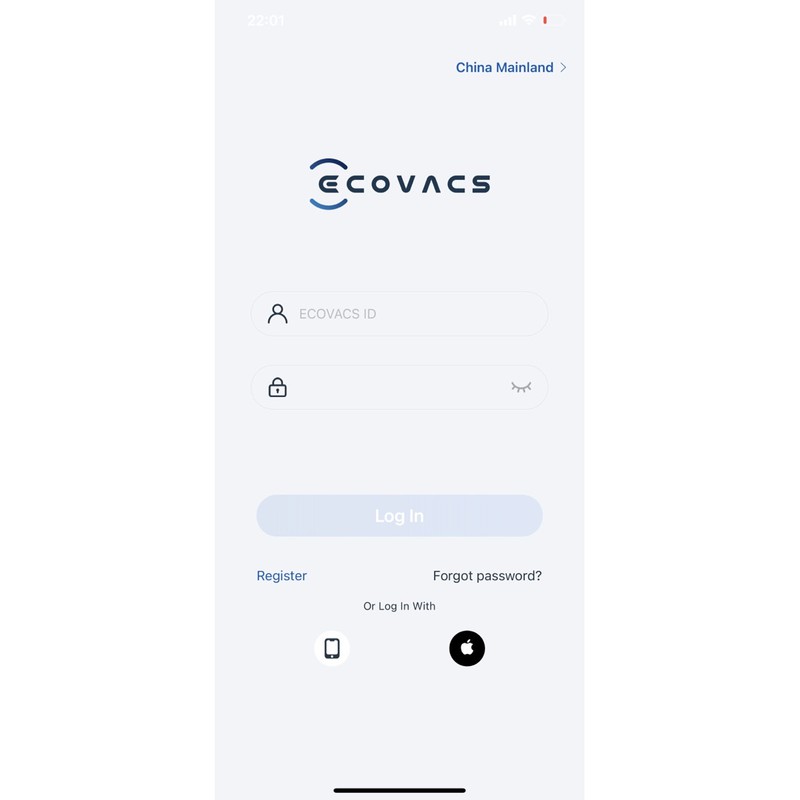 Tài khoản ECV Home cho Robot hút bụi ECV