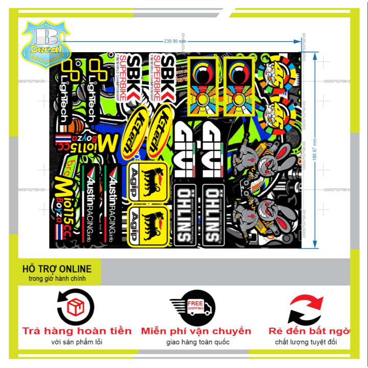 Logo sticker thỏ givi 008