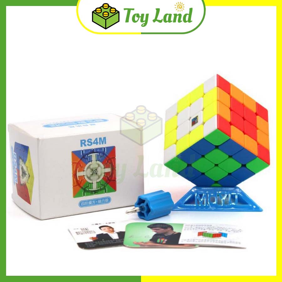 Rubik 4x4 rs4 m 2020 stickerless có nam châm rubic moyu meilong 4 tầng rubic 4x4x4 đồ chơi lắp ráp xếp hình