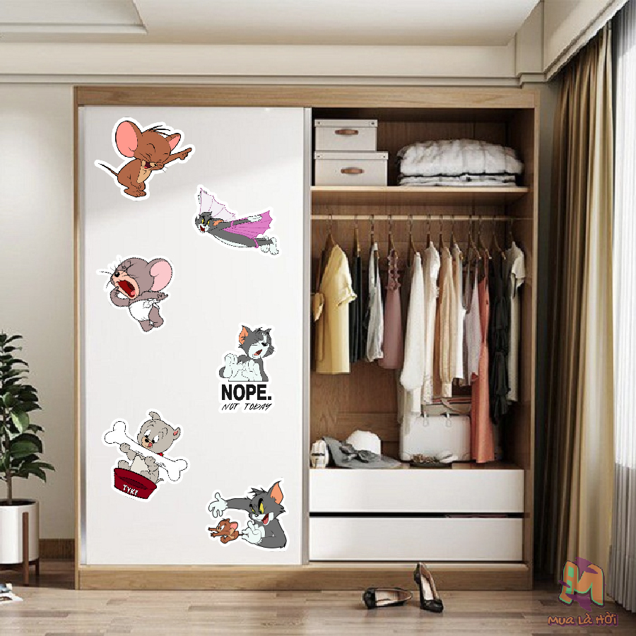 Miếng Dán Stickers In Hình Tom and Jerry