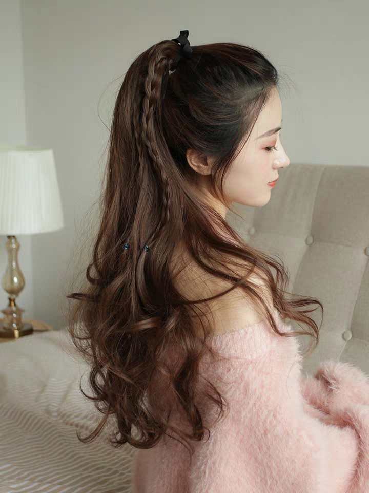 [ hàng hót, hàng loại 1 ] tóc giả nữ cột xoăn thắt bính, tóc giả buộc, tóc đuôi ngựa