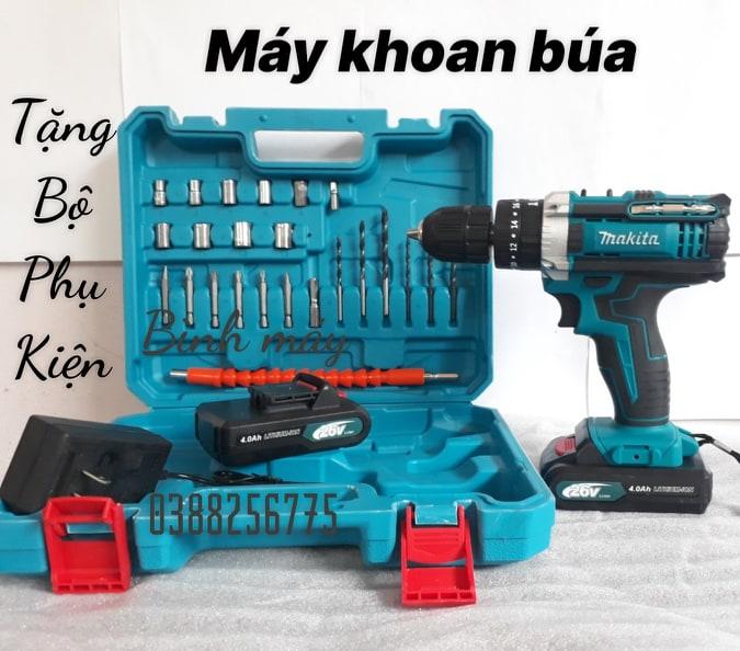 Máy khoan makita 26v 3chức năng có búa