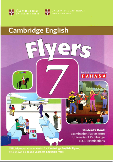 Cambridge Flyers 1,2,3,4,5,6,7,8,9 màu(tặng kèm audio