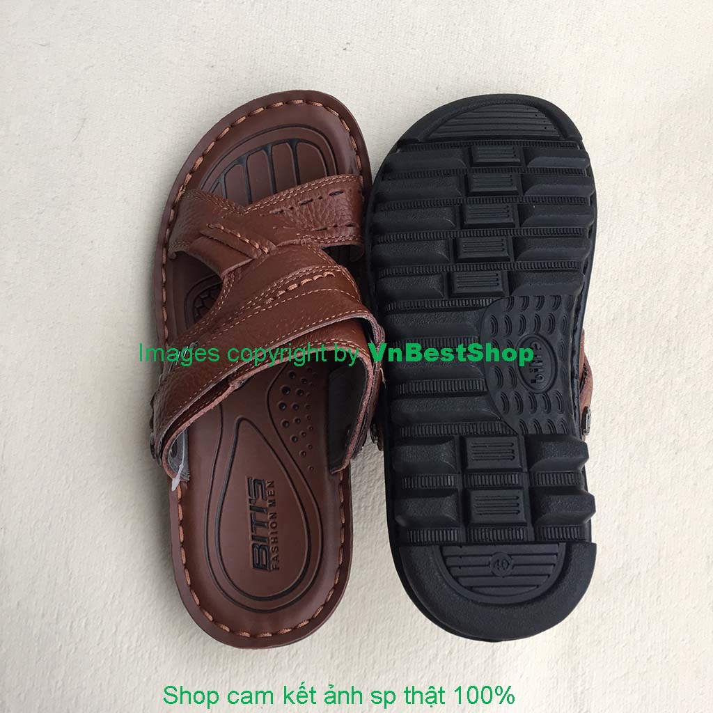 Dép Sandal Da Nam DDM035544NAL (Nâu)