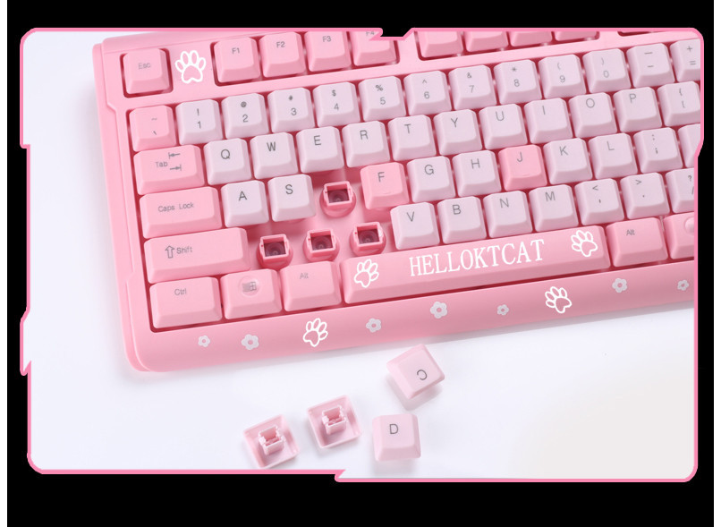 Bàn Phím Màu Hồng Hello KTCAT - BEYOU