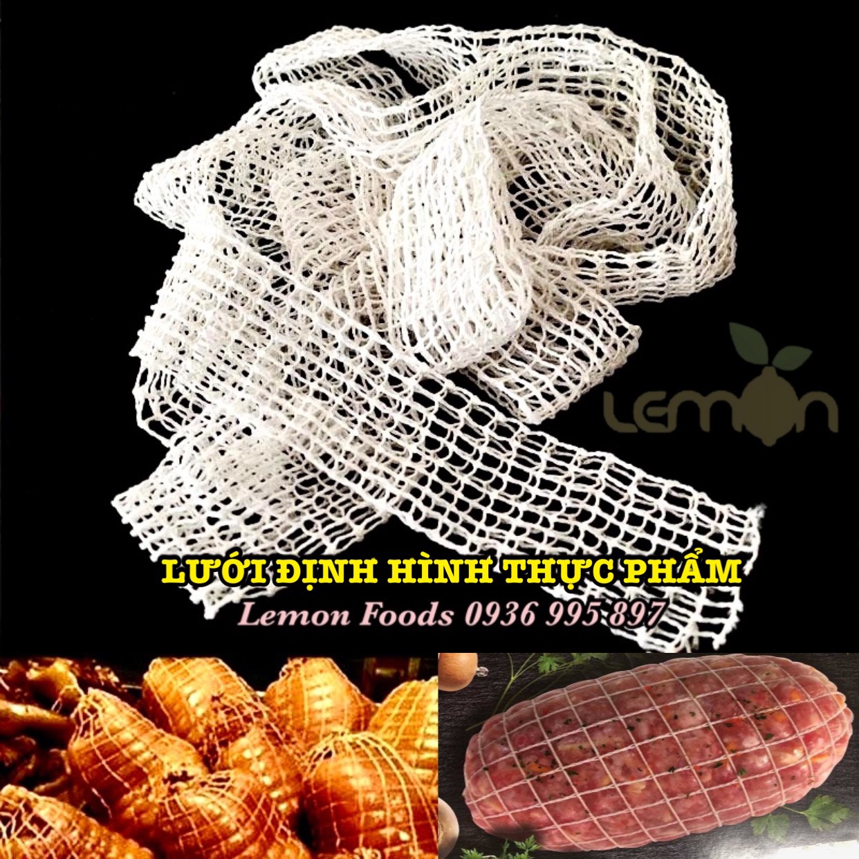 1 Mét lưới định hình giò heo xông khói, jambon HAM NET (hàng loại 1) - Sỉ nguyên cuộn giá tốt