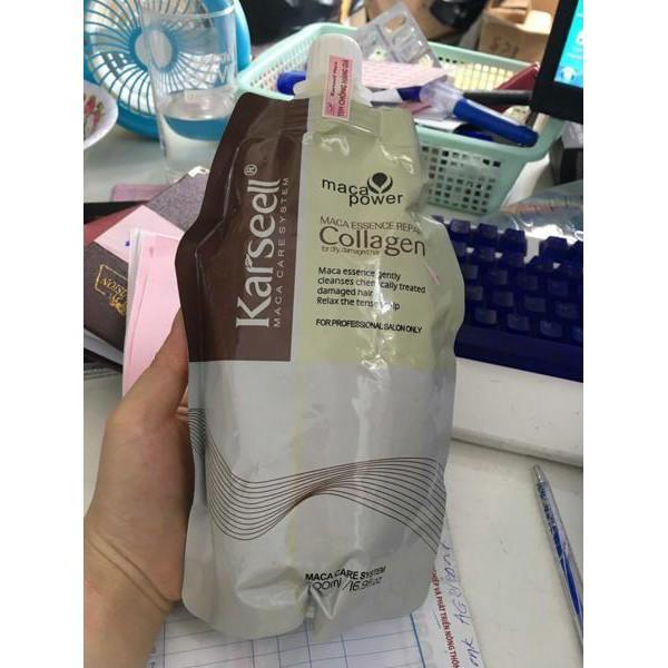 [HCM]Kem Hấp Tóc Collagen Karseell Maca Dạng Túi 500ML
