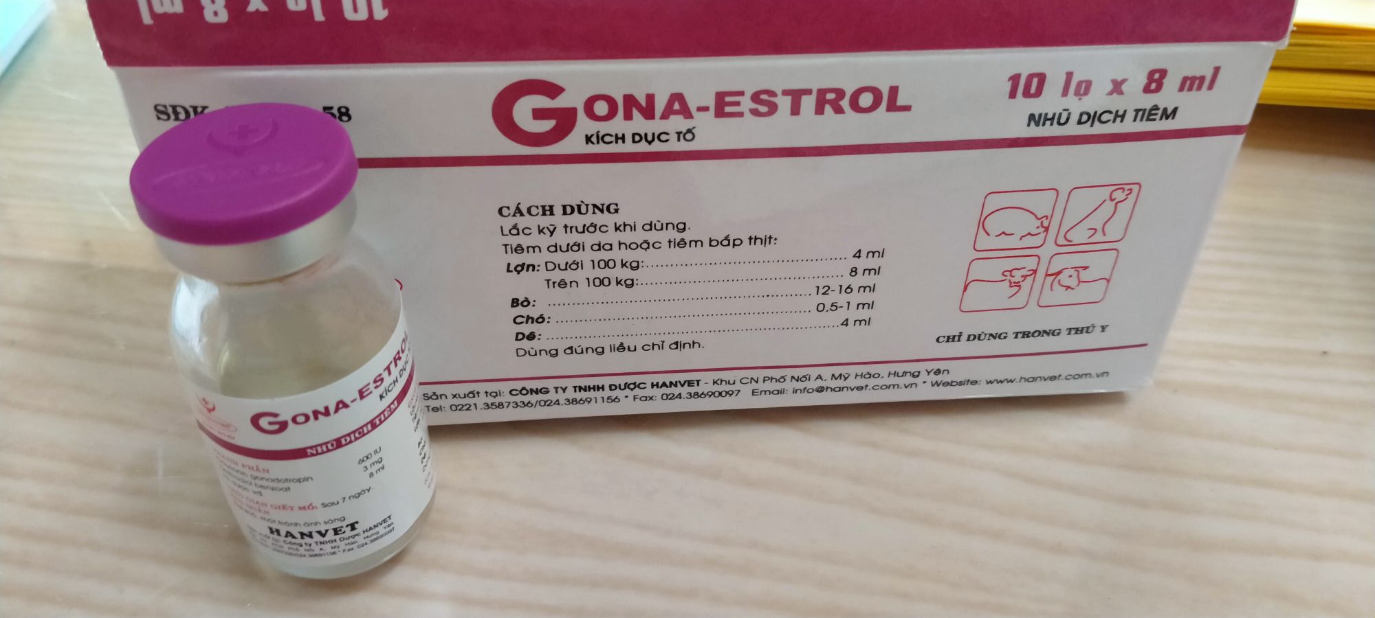 1 lọ lên giống,động dục, chịu đực chó mèo dê gona 8cc