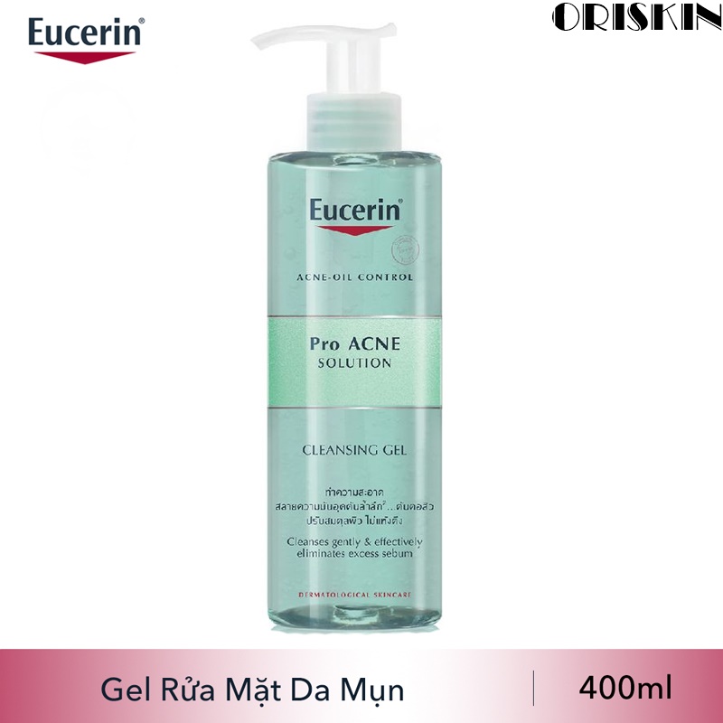 Eucerin Gel Rửa Mặt Ngăn Ngừa Mụn Loại Bỏ Nhờn Eucerin  Pro Acne Cleasing 400ml