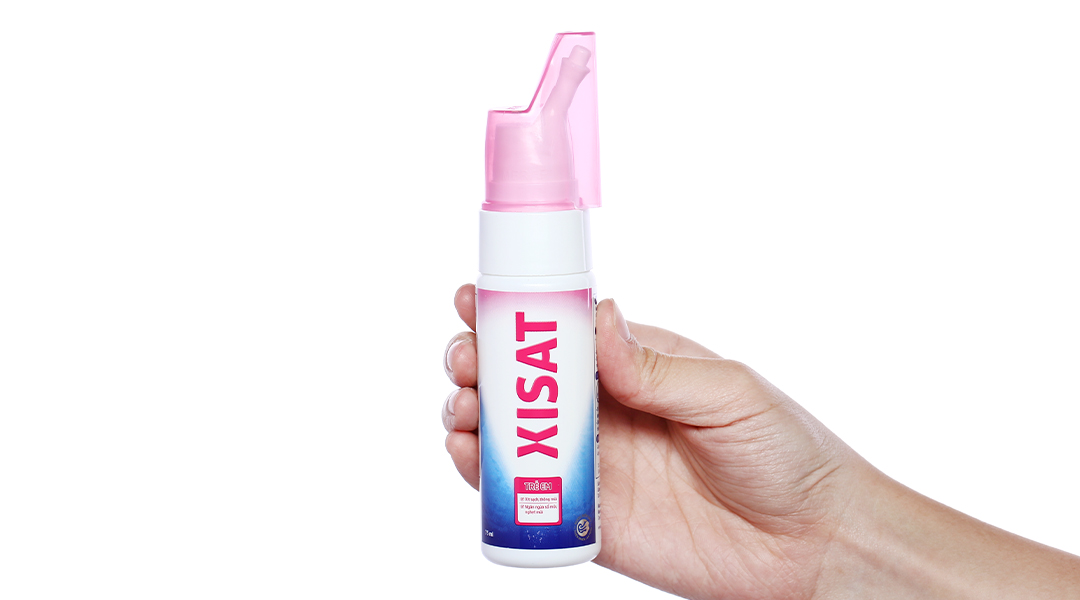 XỊT RỬA MŨI XISAT HỒNG CHO TRẺ EM 75ml