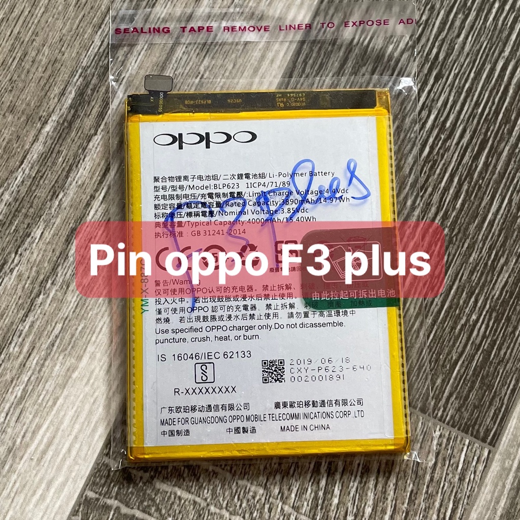Pin oppo BLP623 / F3 Plus / R9S Plus