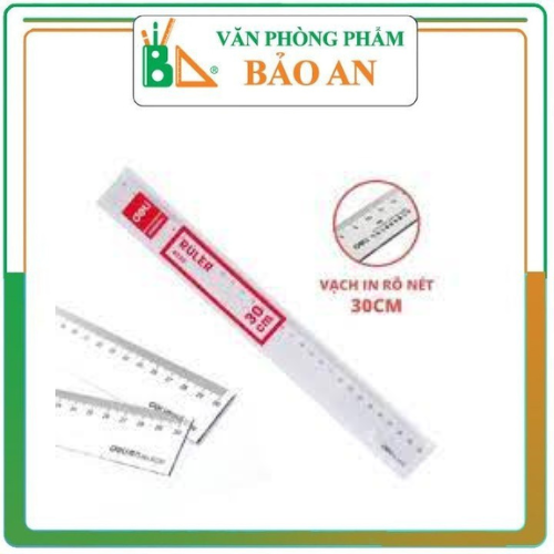 Thước kẻ 60cm deli, trong suốt - 1 chiếc - e6260 thước đo tỷ lệ chuẩn