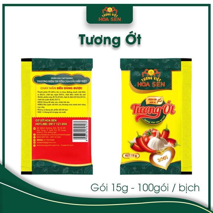 Tương Ớt Gói 15g MM/100 gói