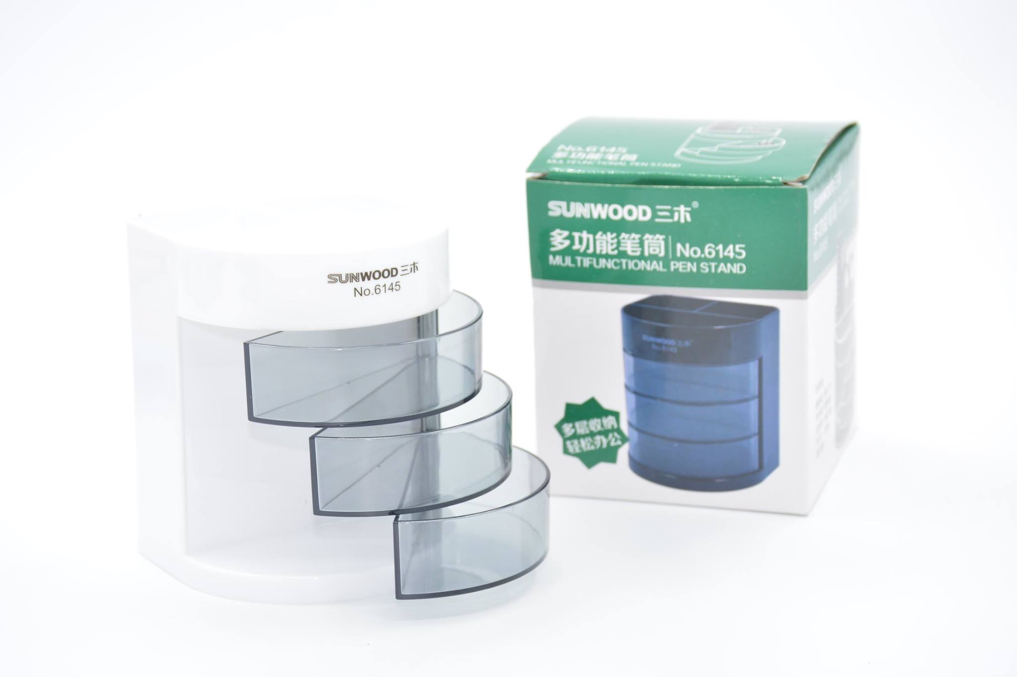 Cốc cắm bút 3 ngăn Sunwood 6145
