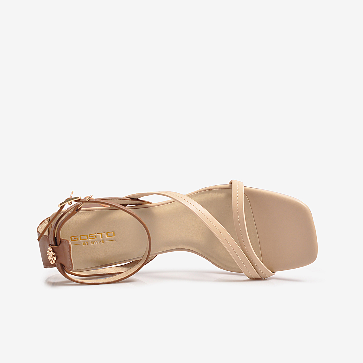 [Voucher giảm 12% tối đa 80k đơn 500k]Sandal Cao Gót Nữ Gosto GFW019100NAU (Nâu)