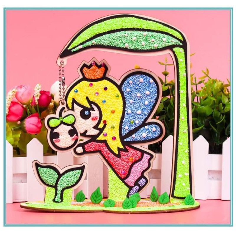 Tranh gỗ bọt xốp - Tranh gỗ bẻ - Tranh slime bọt biển - Tranh Tô Màu Gỗ Thủ công DIY cho bé